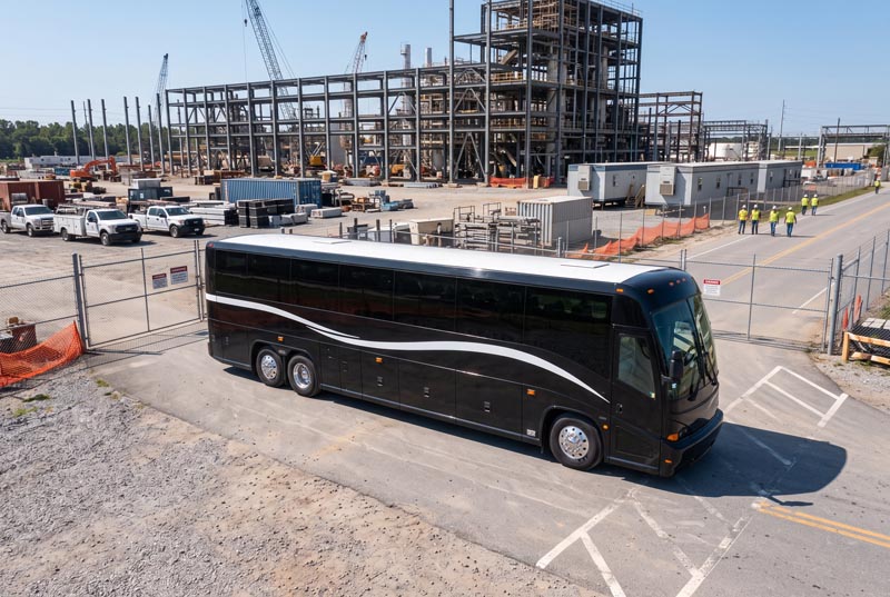 Construction Site Shuttle Bus Rentals in North Charleston, SC